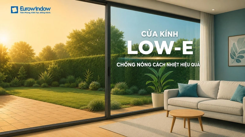 Kính cản nhiệt (Low e) phủ lớp kim loại siêu mỏng có khả năng hạn chế khoảng 40% sự truyền nhiệt vào mùa hè, chống nóng hiệu quả, ổn định nhiệt độ trong nhà
